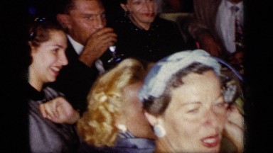 1957: during night time,there was party who are enjoying happily NEW YORK