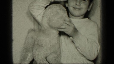 1957: Cute Little Girl Playing With Stuffed Teddy Bear in New York