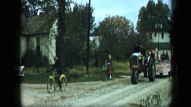 Float Pulled by Tractor, Children on Bicycles Aledo Texas