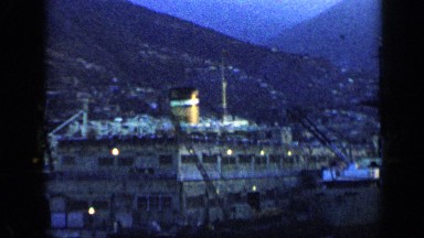 1959: view of bunch of ships on lake. VENEZUELA