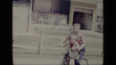 1948: boy in bicycle NEW YORK
