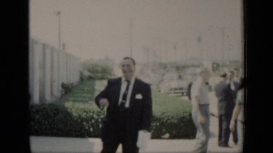 1948: the man and woman were laughing and walking NEW YORK