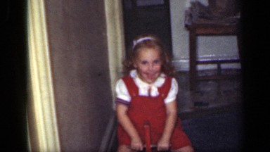 1949: the girl was playing with horse toy with smiling NEW YORK