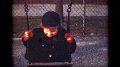 1949: the girl swinging in swing NEW YORK