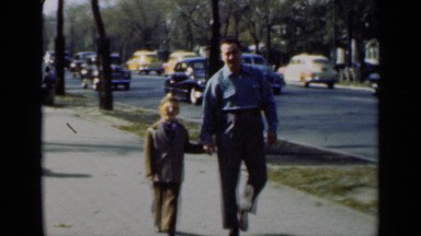 1947: father with his son NEW YORK