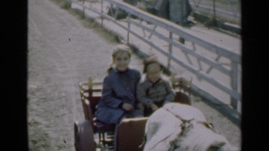 1947: brother and sister take a ride NEW YORK