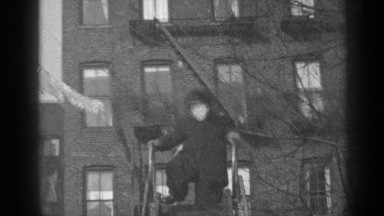 1947: girl sliding in the slides NEW YORK