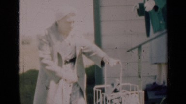 1948: taking and placing and lifting things to a man in a trolley