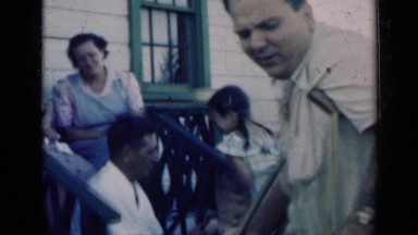 1948: the children are enjoying with their family members INDIANA