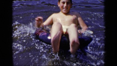 1948: a boy is swimming NEW YORK