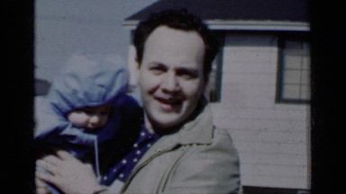 1950: Father Cares for His Cute Daughter in New York