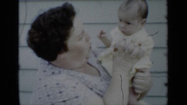 1950: the mother talking and giving expression with her beautiful child NEW YORK