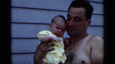 1950: the father take care of his daughter very sincerely NEW YORK