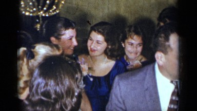 1954: a group of friends and other people gathered for party NEW YORK