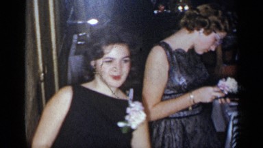 1954: party of people gathered around and enjoying NEW YORK