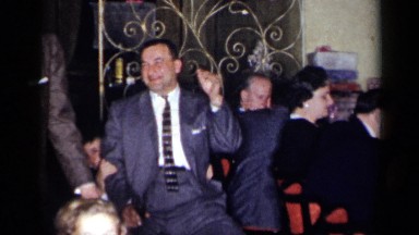 1954: the people are attending the official party in the home NEW YORK