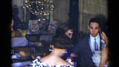 1954: young people at a party socialising and drinking. NEW YORK
