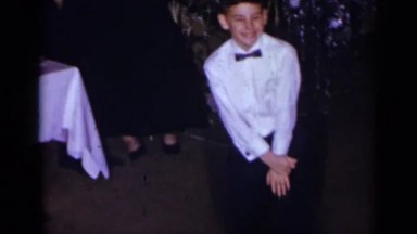 1954: funny boy trying to dance. NEW YORK