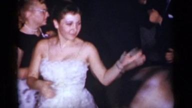 1954: vintage footage of young couples dancing in a group and enjoying