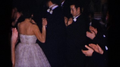 1954: the couples are beautiful dancing with their happiness in the party