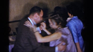 1954: an elegant young, well dressed couple dancing at a party NEW YORK
