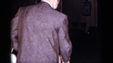 1954: a small girl beautiful dancing with her father in the party NEW YORK