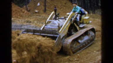 1957: loader machine loading the sand BIRMINGHAM ALABAMA
