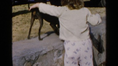 1957: cute activities of a child BIRMINGHAM ALABAMA