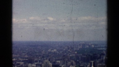 1958: aerial panorama view of a european city scape. CHICAGO