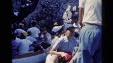 1960: the peoples are moving from the one place to another on ship ROME ITALY