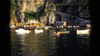 1960: a beautiful occasion with lake ,group of boats in bay. ROME ITALY