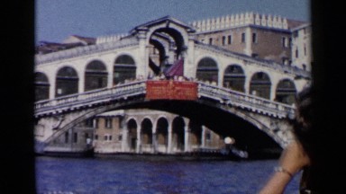 1960: people are travelling in a boat VENICE ITALY