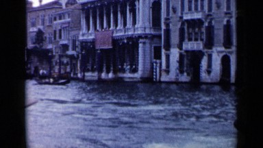1960: someone travelling on the river nearer to the city VENICE ITALY