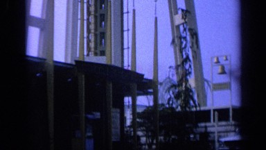 1963: it may look like a tower or a lighthouse but located alone at the evening