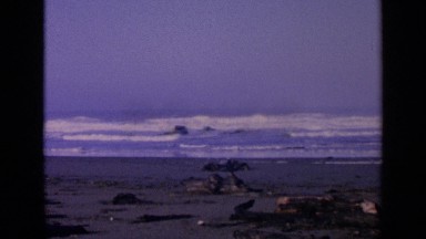 1963: rocky beach with waves crashing on the shore SAN FRANCISCO CALIFORNIA