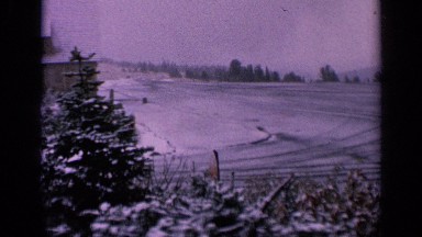 A View of a Snow Covered Road Washington