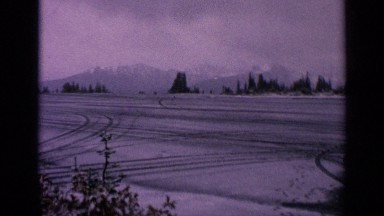 Empty Parking Lot After Light Snowfall in Washington