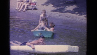 1964: a group of people at the beach GREENWOOD LAKE NEW YORK