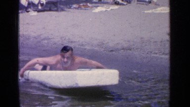 1964: a person is swimming GREENWOOD LAKE NEW YORK
