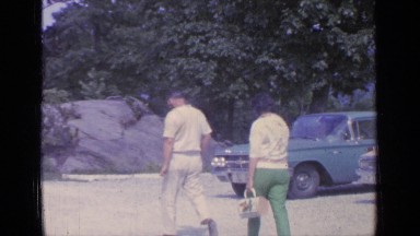 1964: Person Staying at Hotel and Enjoying Forest Near Greenwood Lake New York