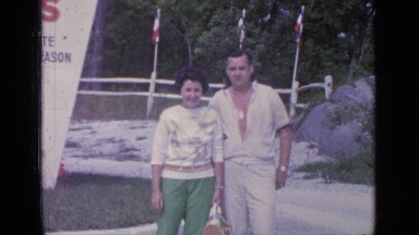 1964: people are walking on the way GREENWOOD LAKE NEW YORK