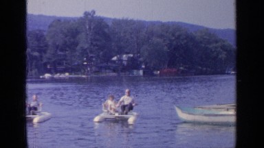 1964: a video of people enjoying some time out with their peddle boats