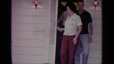 1964: pair of couples are coming from house during morning GREENWOOD LAKE