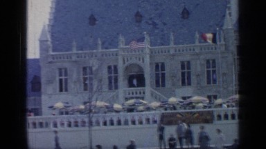 1964: the people watching the tourist place, at morning time enjoy the holiday