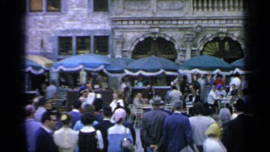 1964: the beautiful couples are dancing in front of the people