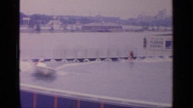 1964: people are travelling in a boat WORLDS FAIR NEW YORK