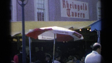 1964: people in the garden, people at the restaurants, people are talking