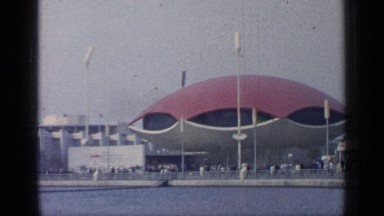 1964: man-made structures beside a body of water. WORLDS FAIR NEW YORK