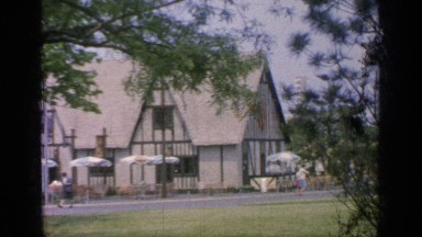 1964: beautiful old farm building on a sunny day. WORLDS FAIR NEW YORK