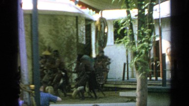 1964: a group of tribal people dancing and having fun WORLDS FAIR NEW YORK